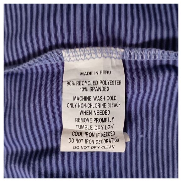 Greyson Polo 2XL Mens Purple Breathable Button Activewear Sports Striped Golf - Picture 6 of 6